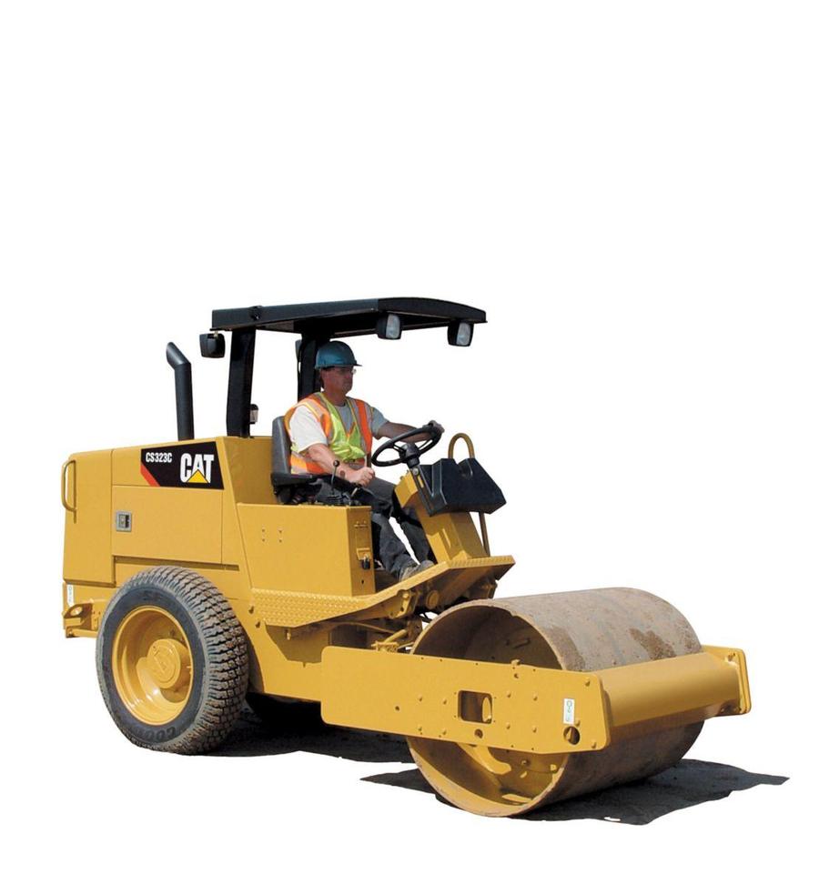 CS323C Vibratory Smooth Drum Roller - Compaction: 12,700 lbs